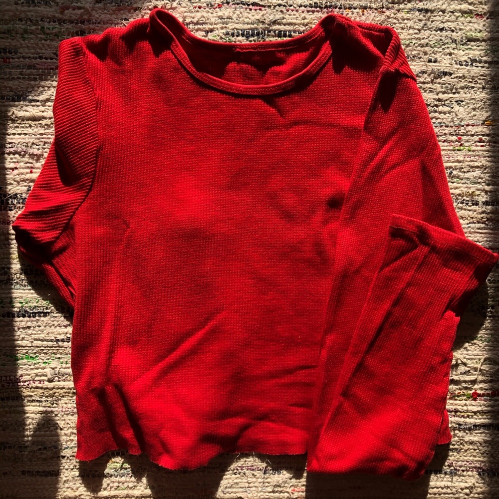 Red Thermal Longsleeve Brandy Melville
